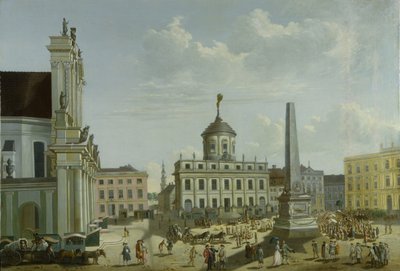 Utsikt över rådhuset, 1772 av Carl Christian Baron