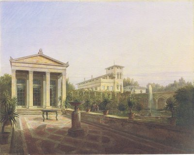 trädgårdshuset till Charlottenhof vid Potsdam av Carl Daniel Freydanck