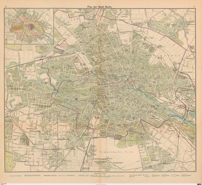 Plan över staden Berlin av Carl Diercke