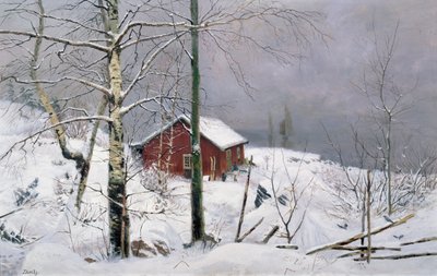 Ett småbruk (olja på duk) av Carl Edvard Diriks