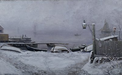 Decemberdag nära Drøbak av Carl Edvard Diriks