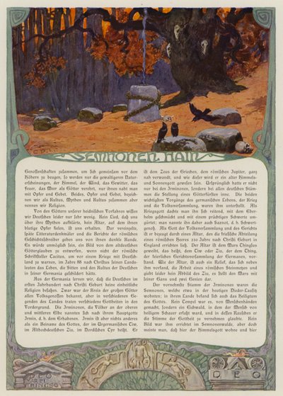 Grove of Fetters of the Semnones (färg litho) av Carl Emil Doepler