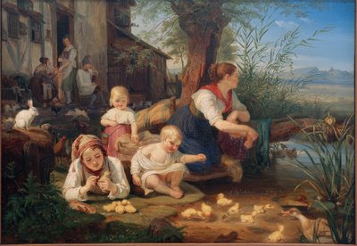 Mamma med barn av Carl Engel von Rabenau