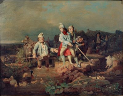 Bråkande mjölnare av Carl Engel von Rabenau