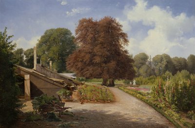 I trädgården (olja på duk) av Carl Frederick Aagaard