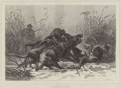 En vildsvinsjakt av Carl Friedrich Deiker