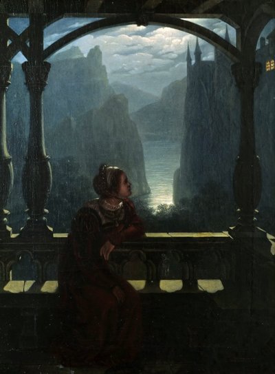 Riddarslottet i månskenet, 1817. av Carl Friedrich Hampe