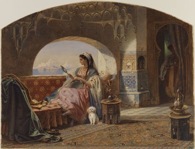 Skönhet med en tamburin av Carl Friedrich Heinrich Werner