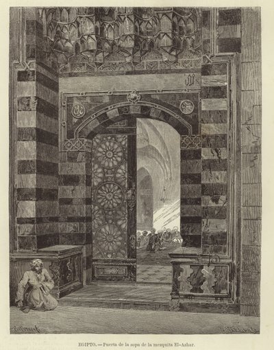 Egypten - Porten till Al-Azhar-moskén av Carl Friedrich Heinrich Werner
