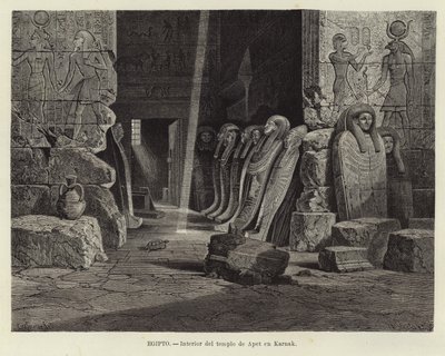 Egypten - Interiör i Opet-templet i Karnak av Carl Friedrich Heinrich Werner