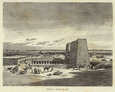 Egypten - Edfu tempel av Carl Friedrich Heinrich Werner