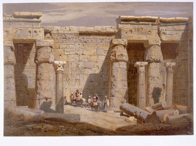 Van Medinets tempel, Thebe, 1874 av Carl Friedrich Heinrich Werner