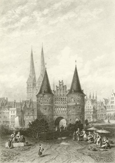 Holsteinporten, Lubeck av Carl Friedrich Heinrich Werner