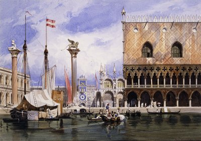 Piazzetta di San Marco, Venedig, 1839 av Carl Friedrich Heinrich Werner