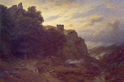 Borg i Eifel av Carl Friedrich Lessing