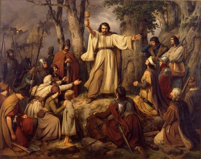 Hussitisk predikan av Carl Friedrich Lessing