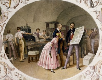 Inredning av tryckeri av Carl and Geiger Peter Johann Nepomuk Kunz