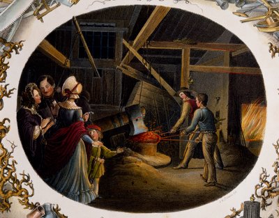 Utsikt över gjuteriet av Carl and Geiger Peter Johann Nepomuk Kunz