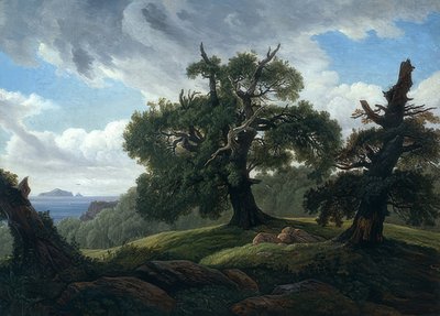 Ekar vid havet. 1835 av Carl Gustav Carus
