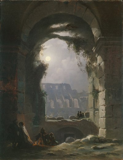 Colosseum i natten, tidigt 1830-tal av Carl Gustav Carus