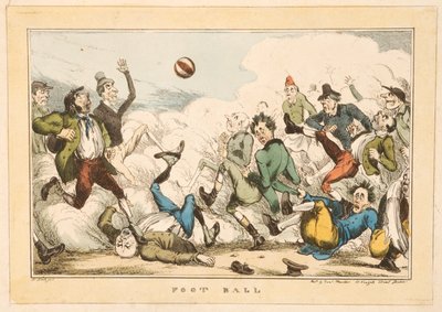 Fotboll på Londons gator, 1820 av Carl H. Heath
