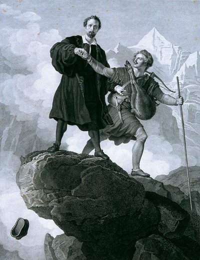 Manfred och gemssjägaren av Carl Heinrich Rahl
