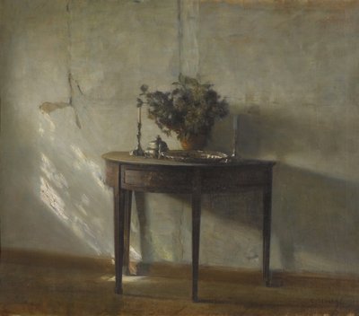 En solbelyst interiör av Carl Holsoe