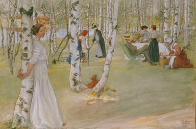 Frukost i det fria, 1910 av Carl Larsson