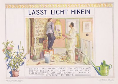 Frontispice till "Lasst Licht Hinin", 1909 av Carl Larsson