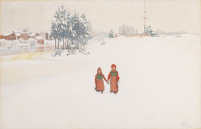I snön av Carl Larsson