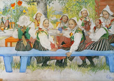 Kerstis födelsedag 1909 av Carl Larsson