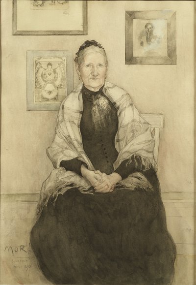 Mor, ca 1893 (wc på papper) av Carl Larsson