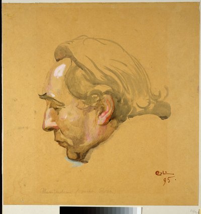 Sergel-fresken. Studie till Sergels huvud av Carl Larsson