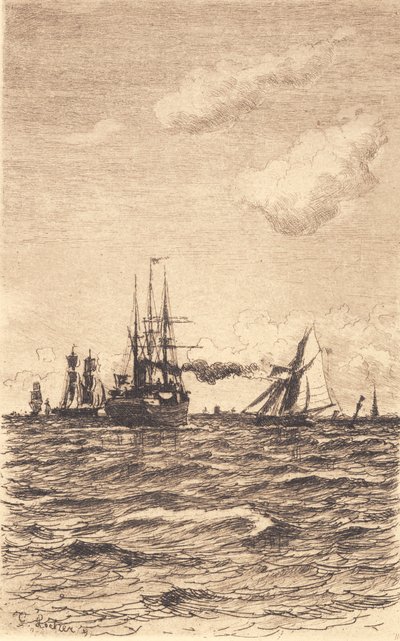 Ångare och segelfartyg av Carl Locher