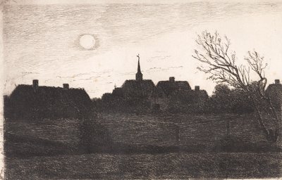 Hornbæk kyrka, sommarkväll av Carl Locher