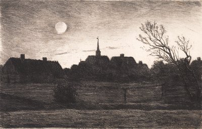 Hornbæk kyrka, sommarkväll av Carl Locher
