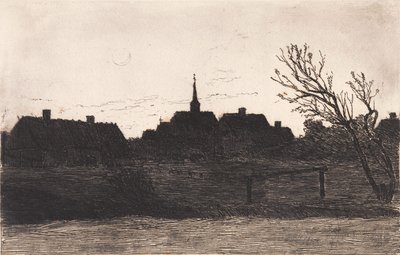 Hornbæk kyrka, sommarkväll av Carl Locher
