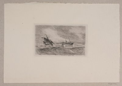 Storm i Nordsjön. Arcturus blir lotsad av Carl Locher