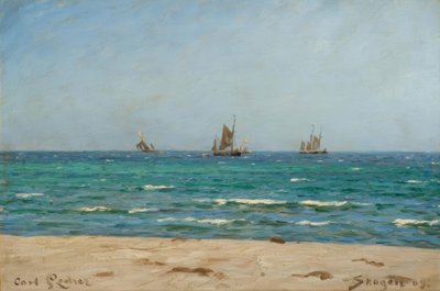 C.Locher, Segelbåtar i Skagen av Carl Ludvig Locher