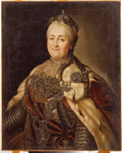 Porträtt av kejsarinnan Katarina II (1729-1796). Målning av Carl Ludwig Johann Christineck (1732-1792), olja på duk av Carl Ludwig Christinek