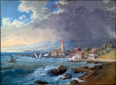 Utsikt över Ouchy av Carl Ludwig Hackert