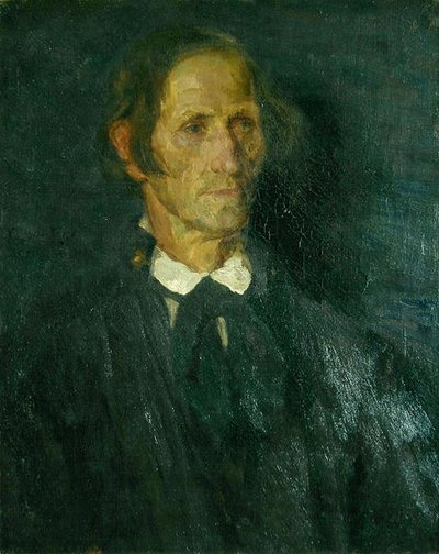 Porträtt av herden och linnevävaren Rupp av Schwalm (olja på duk) av Carl Ludwig Noah Bantzer