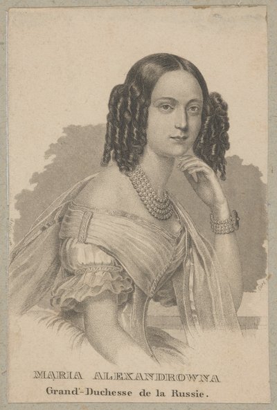 Maria Aleksandrovna (född som Maximiliane Wilhelmine Marie av Hessen-Darmstadt, 1824 Darmstadt - 1880 Sankt Petersburg) - yngsta dotter till Ludvig II av Hessen och Vilhelmine av Baden, prinsessa av Hessen, Rysslands kejsarinna som hustru till tsar av Carl Mayer