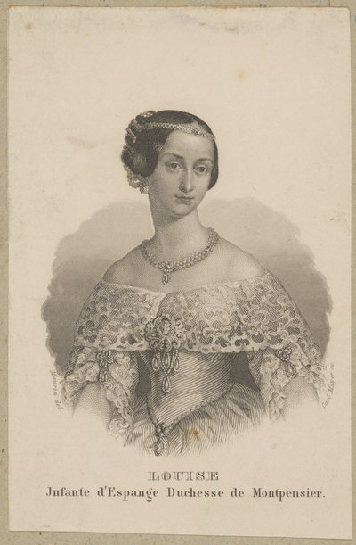 Maria Ludwika Ferdynanda av Spanien (egentligen María Luísa Fernanda de Borbón, 1832 Madrid - 1897 Sevilla) - infantinna av Spanien och hertiginna av Montpensier av Carl Mayer