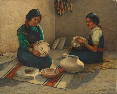 Hopi keramikmålare av Carl Moon