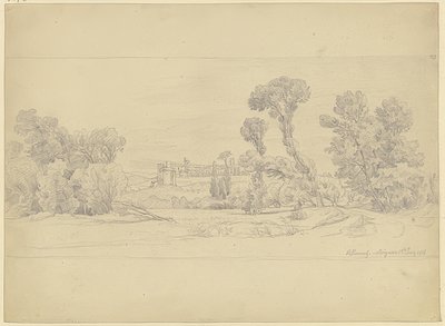 Trädstudie från Villeneuve-området nära Avignon av Carl Morgenstern