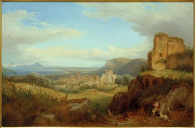 C. Morgonstjärna, utsikt över Terracina av Carl Morgenstern
