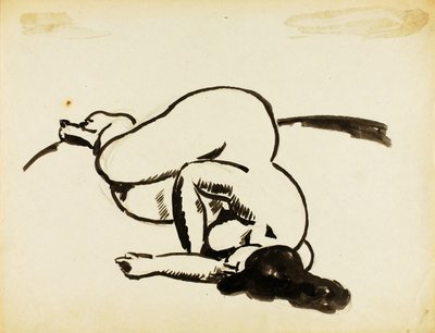 Kvinnlig naken liggande av Carl Newman
