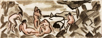 Grupp av kvinnliga nakenstudier av Carl Newman