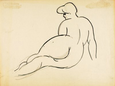 Liggande nakenbild, bakifrån av Carl Newman